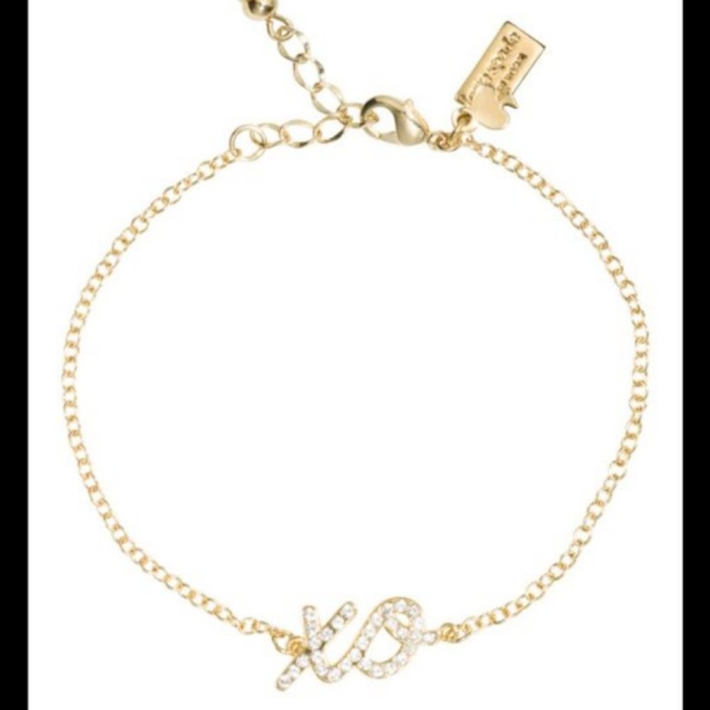 kate spade gold Metallic Xo Bracelet like new